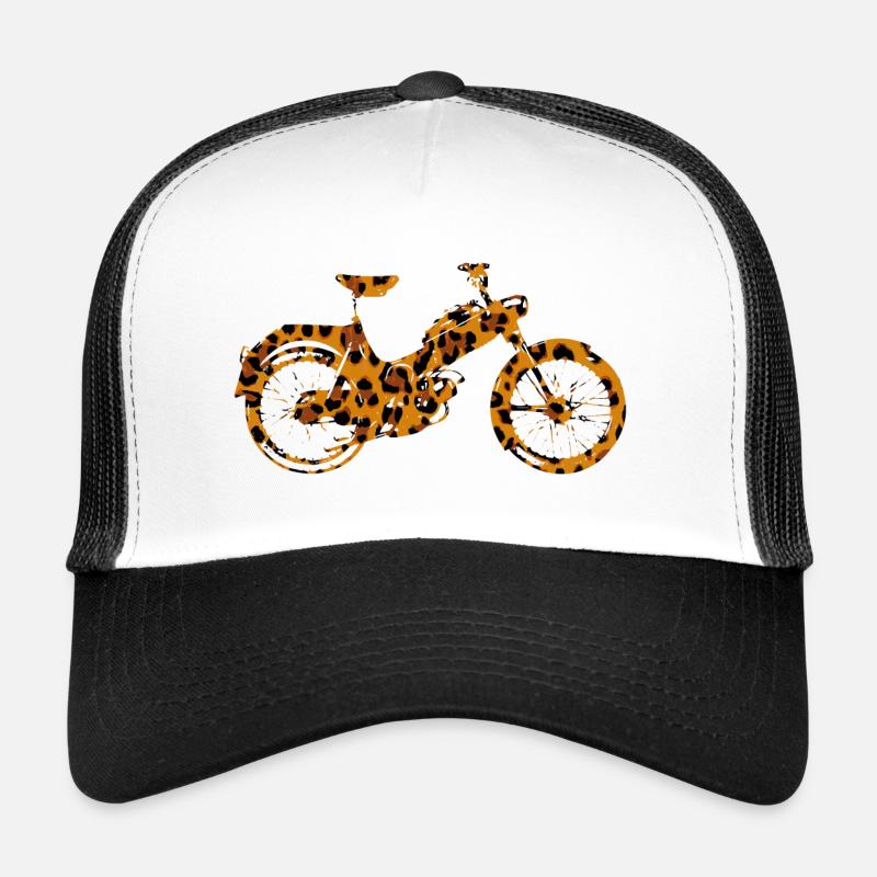 Moped 50 cc Leopard Moped Motorcycle Gift Trucker Cap