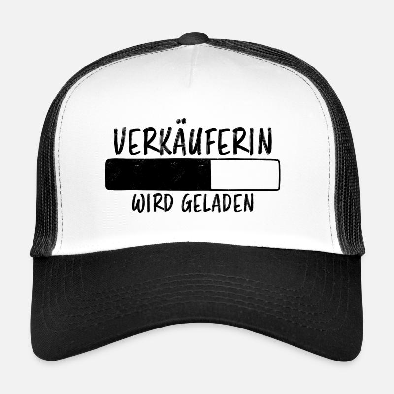 Verkäuferin Spruch Lustiges Verkäuferin Geschenk - Trucker Cap - Weiß/Schwarz