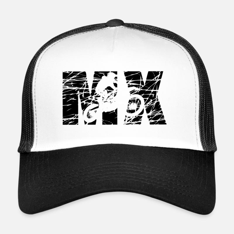 MX Motocross - Trucker Cap - Weiß/Schwarz