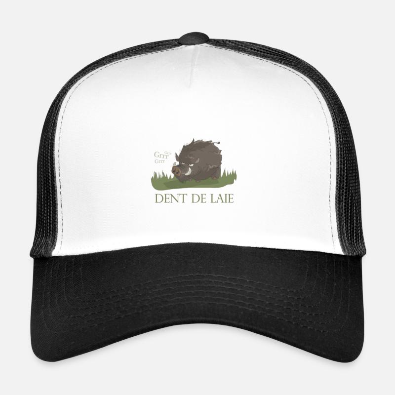 sanglier - Casquette trucker - blanc/noir