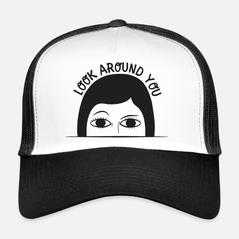 look around you - Trucker Cap - white/black
