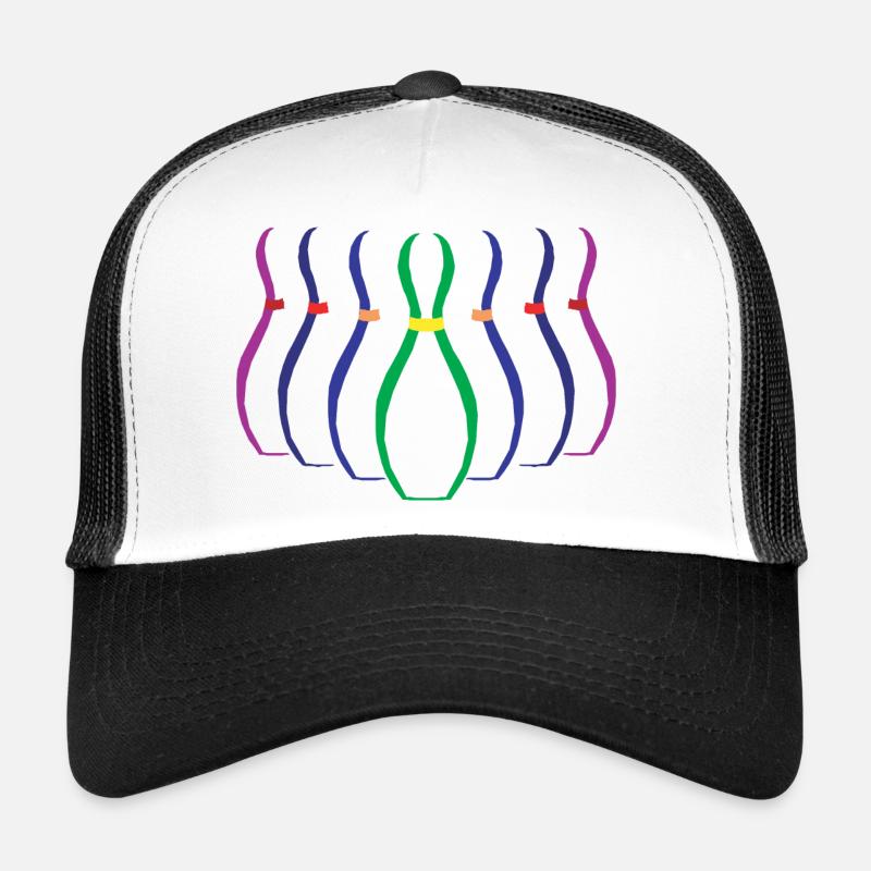 Bowling Ten Pin Bowling Pins - Trucker Cap - white/black
