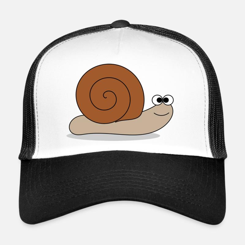 Brown escargot - Casquette trucker  - blanc/noir