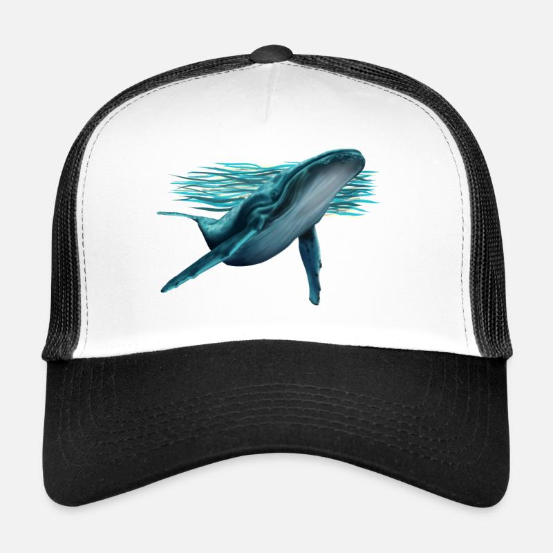 Wal - Trucker Cap - Weiß/Schwarz