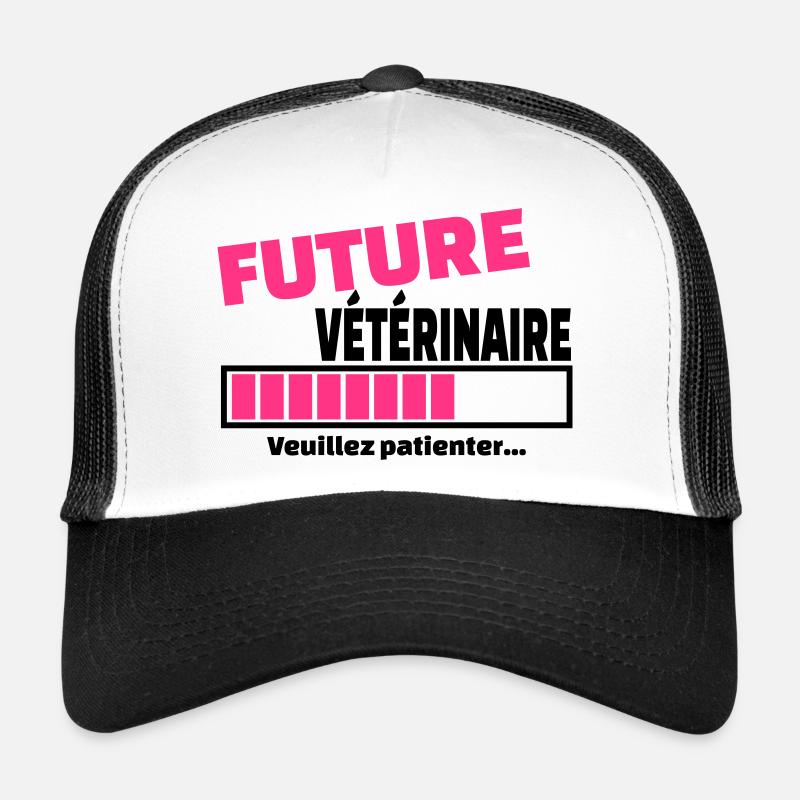 future vétérinaire - Casquette trucker  - blanc/noir