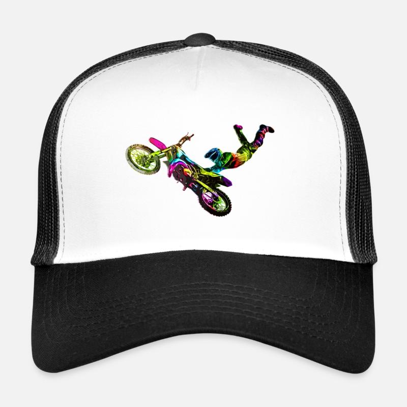 Farbiger Motocrosser Trucker Cap