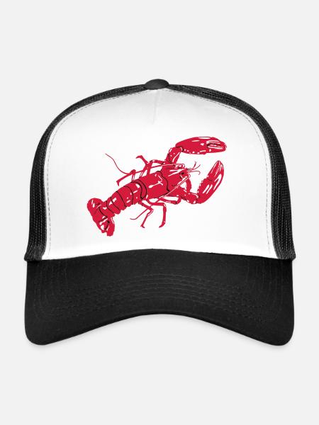 LobsterWhiteTee - Trucker Cap - white/black - Front