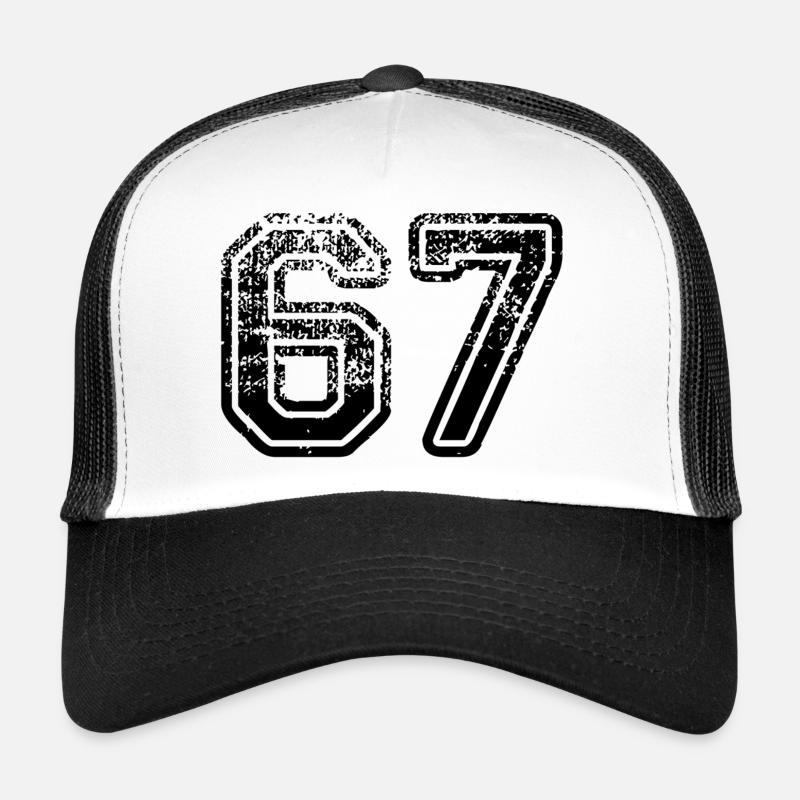67 - Trucker Cap - Weiß/Schwarz