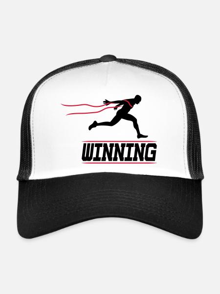 running runner winning 2c I - Trucker Cap - white/black - Front