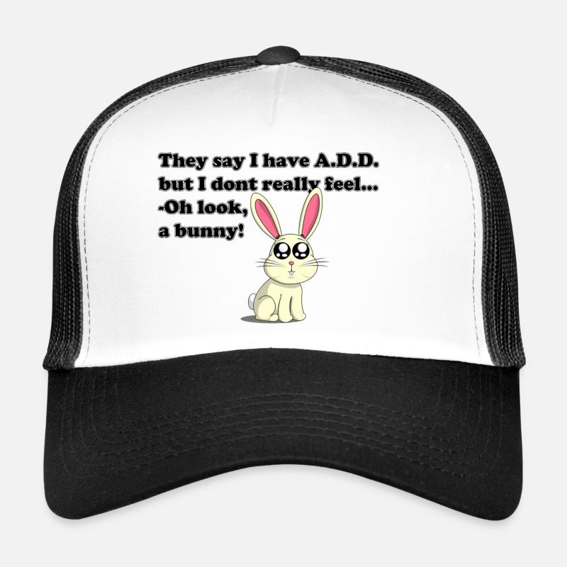 ADD bunny - Casquette trucker  - blanc/noir