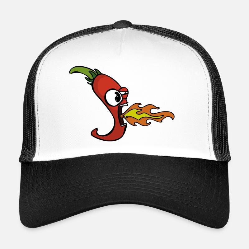 Scharfes Chili - Trucker Cap - Weiß/Schwarz