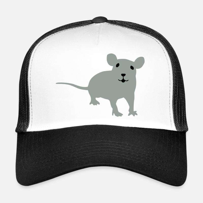 Ratte - Trucker Cap - Weiß/Schwarz