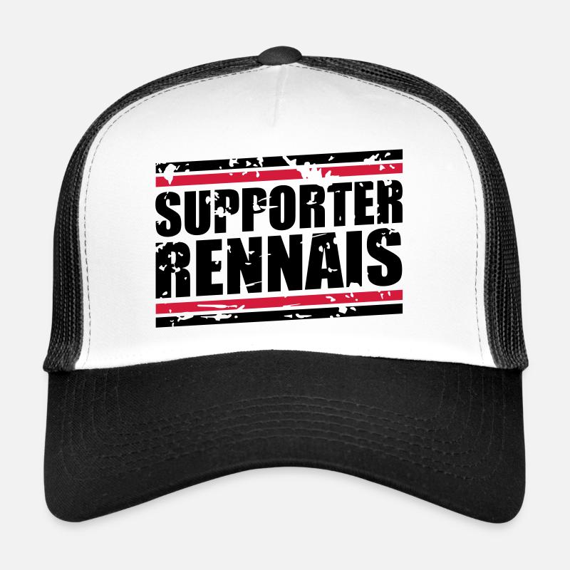 Weinlese-Bär Rennais - Trucker Cap - Weiß/Schwarz
