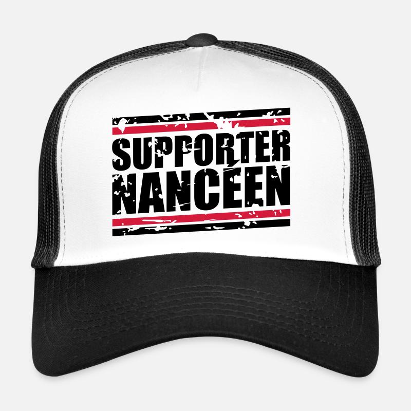 Supporter Nanceen vintage - Casquette trucker  - blanc/noir