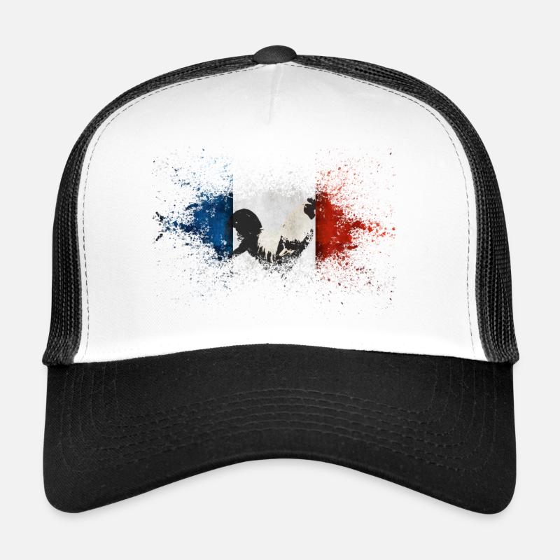 French Flag - Trucker Cap - white/black