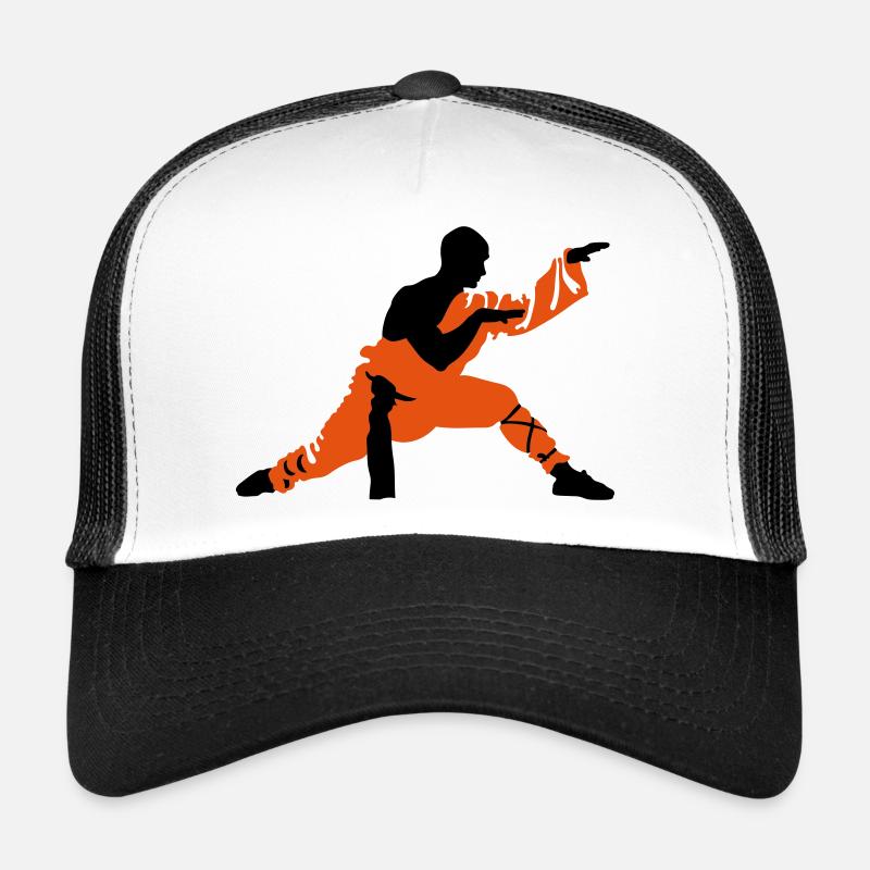 Kung fu - Casquette trucker - blanc/noir
