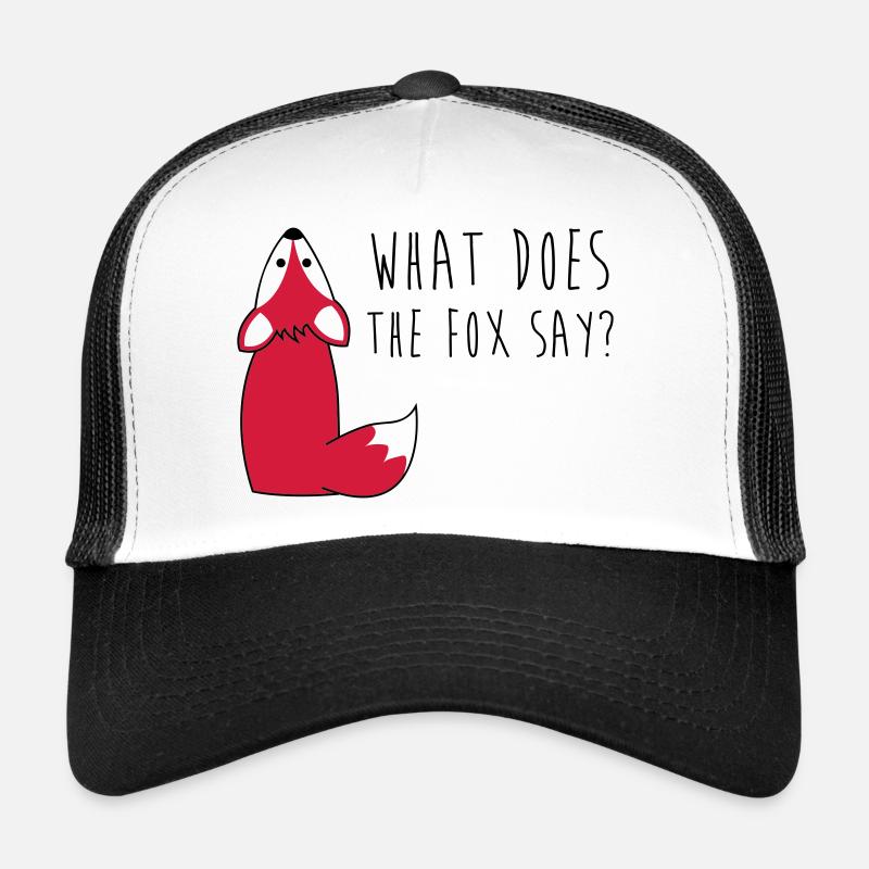 What does the fox say? - Trucker Cap - Weiß/Schwarz