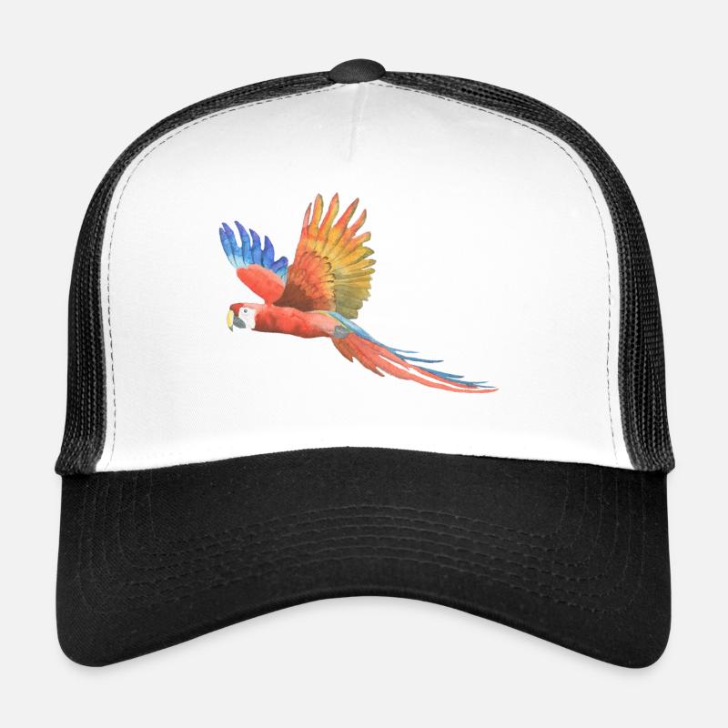 Papagei - Trucker Cap - Weiß/Schwarz