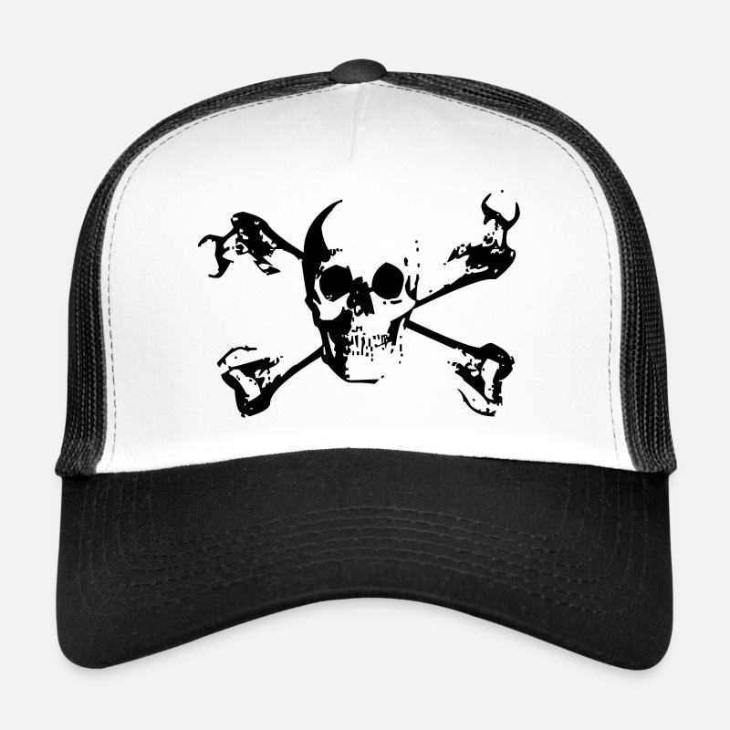 Skull Bone Skull Skeleton Skull Trucker Cap