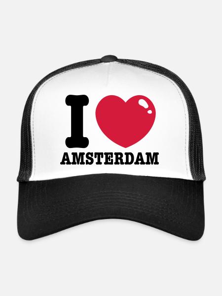 amsterdam - Trucker Cap - white/black - Front