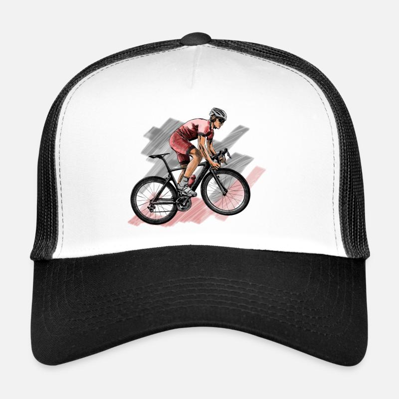 racing bicycle - Casquette trucker  - blanc/noir