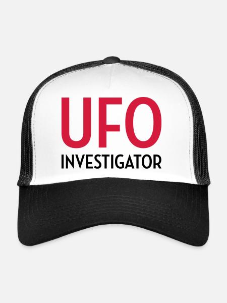 Ovni Ufo Extraterrestre Espace Geek Planète - Casquette trucker  - blanc/noir - Devant