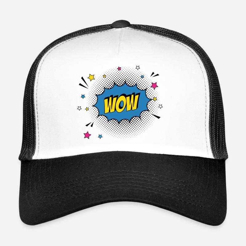 comic Wow Retro Pop Art Cartoon Gift Trucker Cap