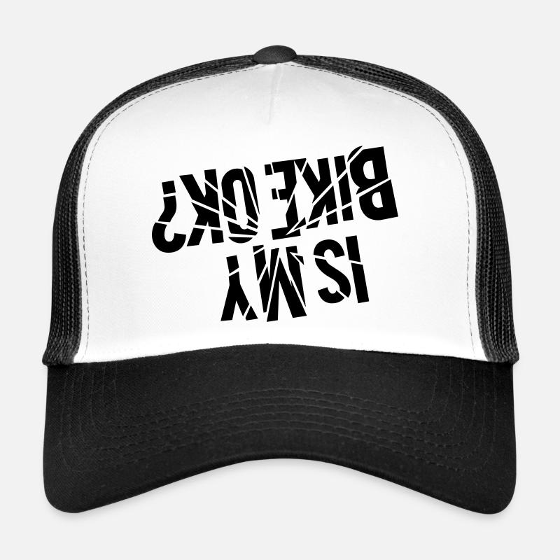 Is my bike ok - upside down? - Casquette trucker - blanc/noir