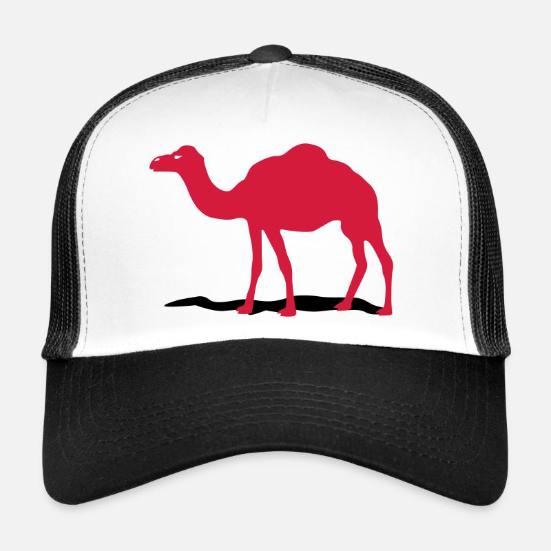 camel - Trucker Cap - white/black