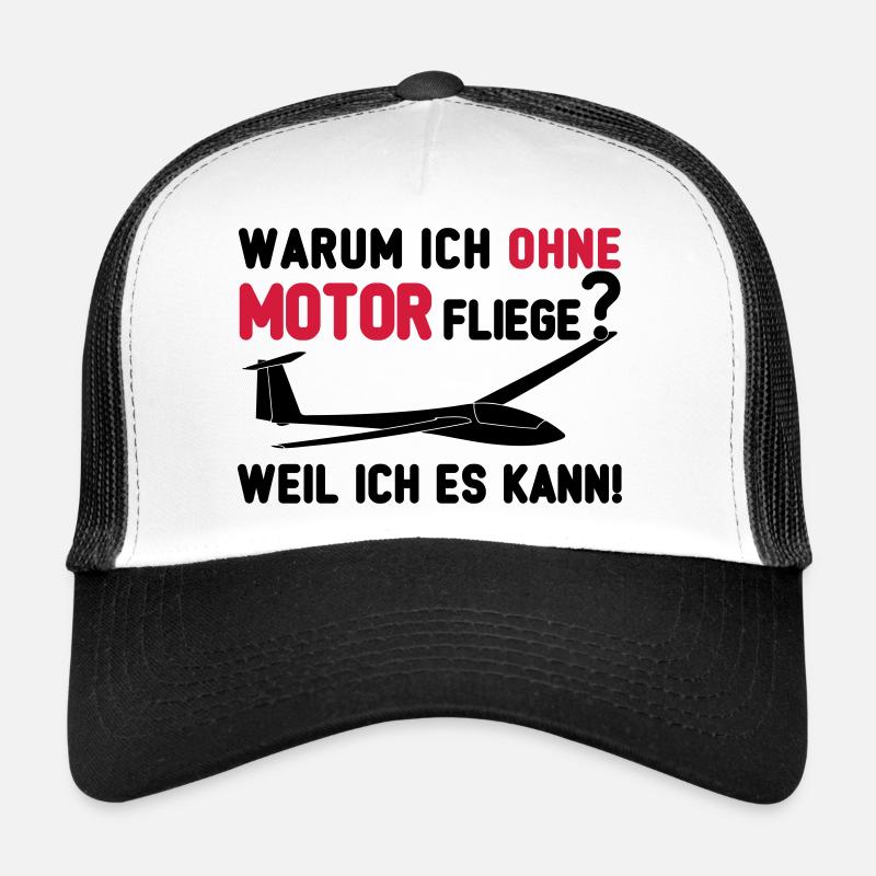 Segelfliegen ohne Motor Geschenk - Trucker Cap - Weiß/Schwarz