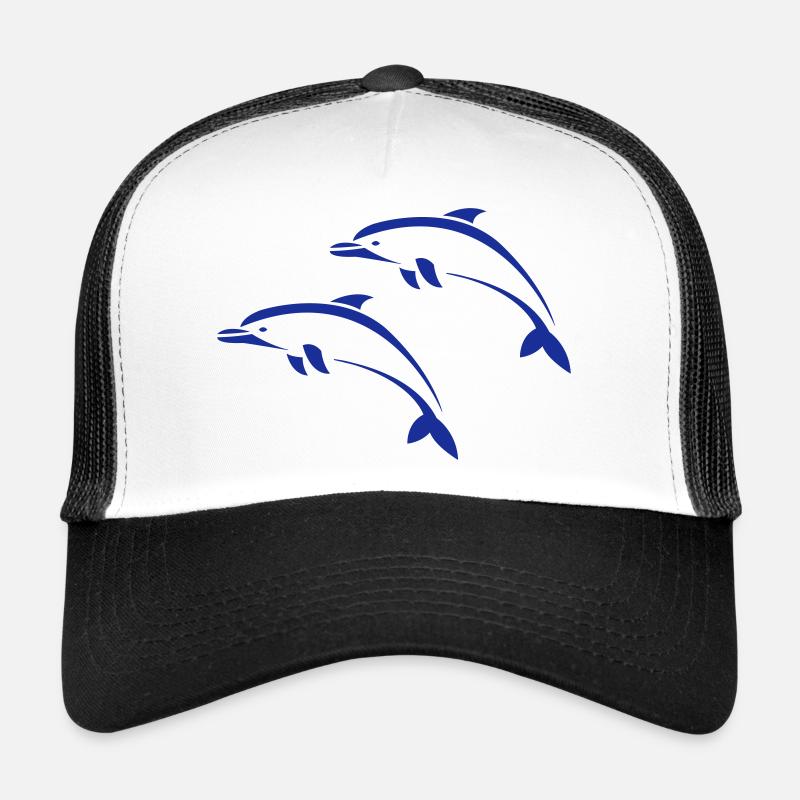 delphine_01 - Trucker Cap - Weiß/Schwarz