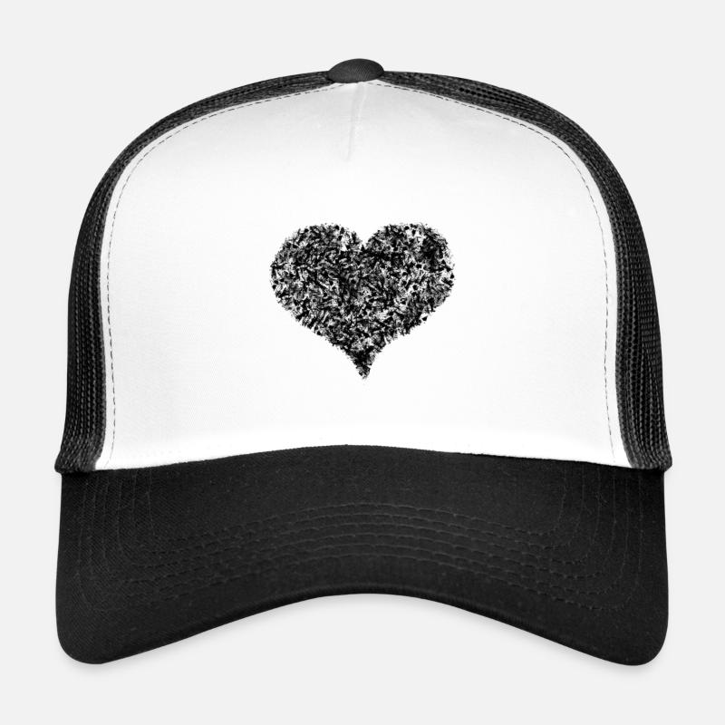 Schwarzes Herz Trucker Cap