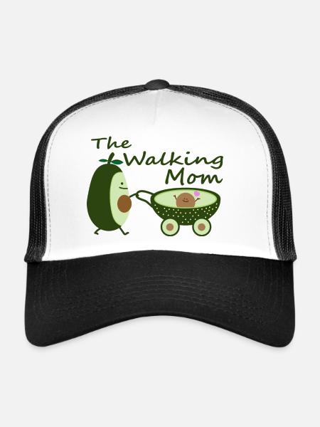 Avocat comme une mère qui marche - Casquette trucker  - blanc/noir - Devant