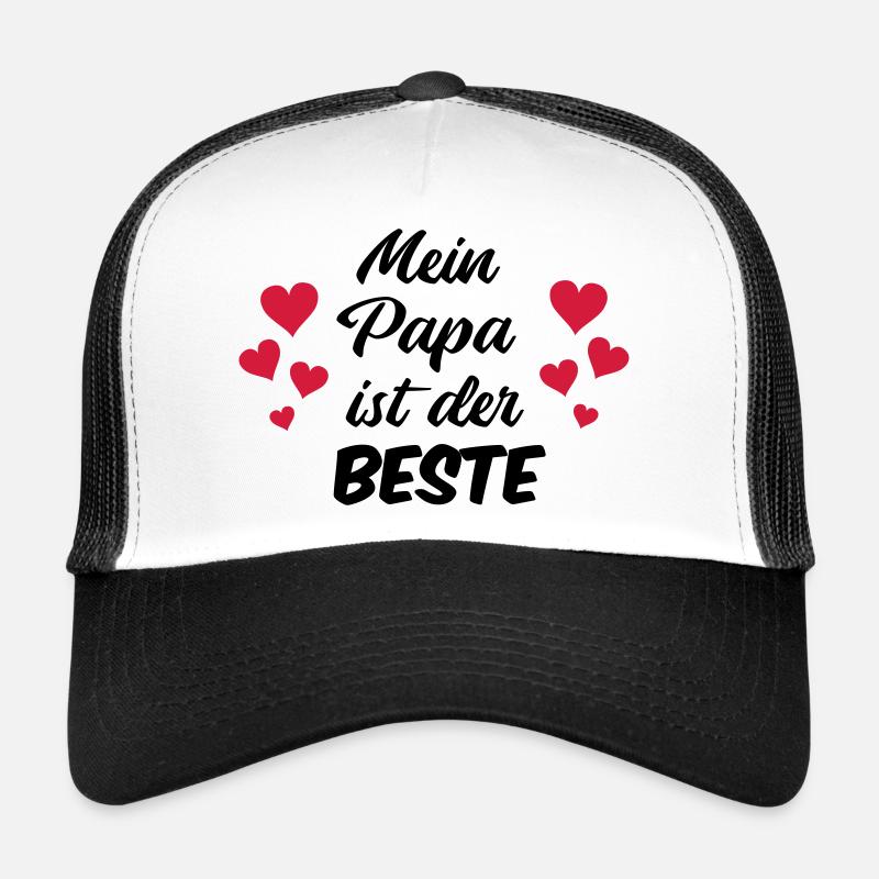 papa_ist_der_beste - Trucker Cap - Weiß/Schwarz