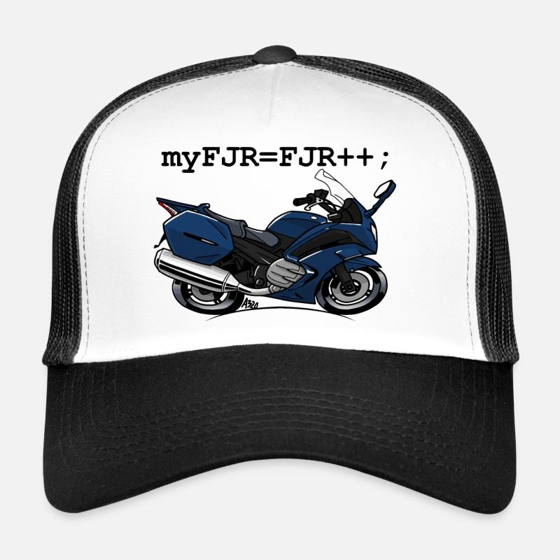 couleur myFJR - Casquette trucker  - blanc/noir
