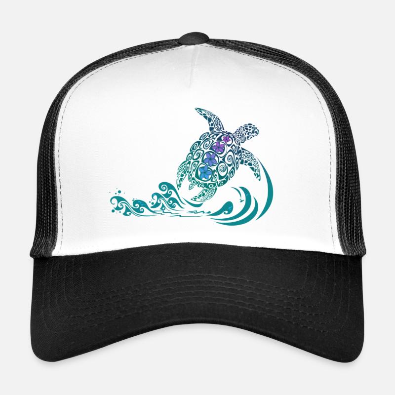 sea turtle - Trucker Cap - Weiß/Schwarz
