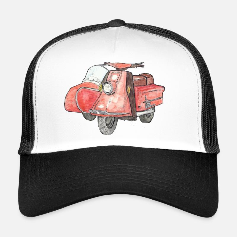 Vintage Roller mit Beiwagen Trucker Cap