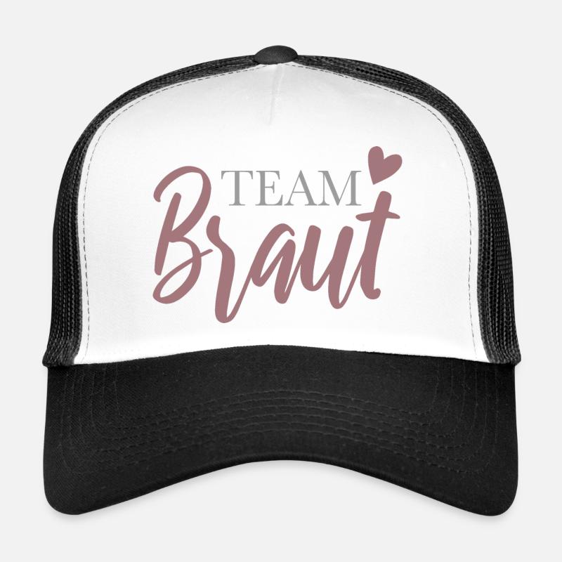 Team Bride with Heart - Trucker Cap - white/black