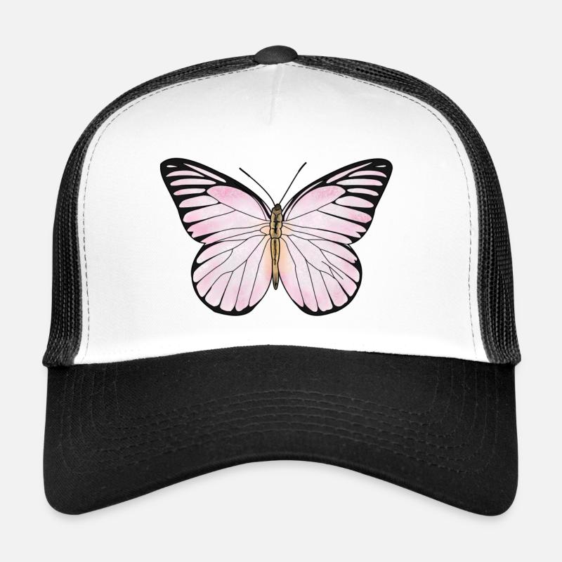 Papillon, rose Casquette trucker 