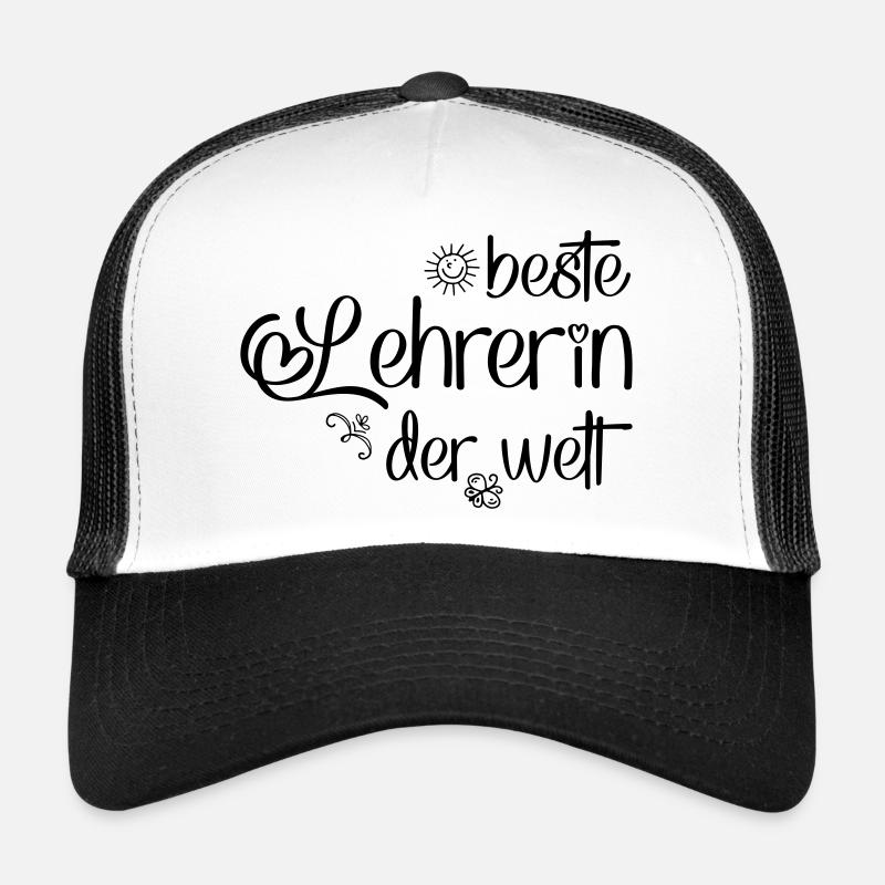 Beste Lehrerin der Welt - Trucker Cap - Weiß/Schwarz