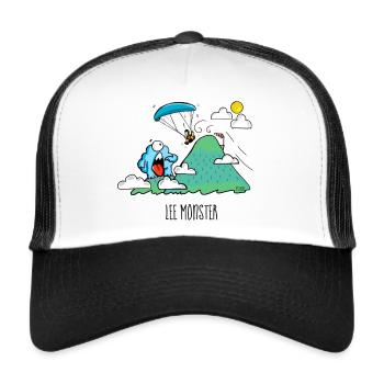 Gleitschirm Berge paragliding Monster Lee - Trucker Cap - Weiß/Schwarz - Vorne