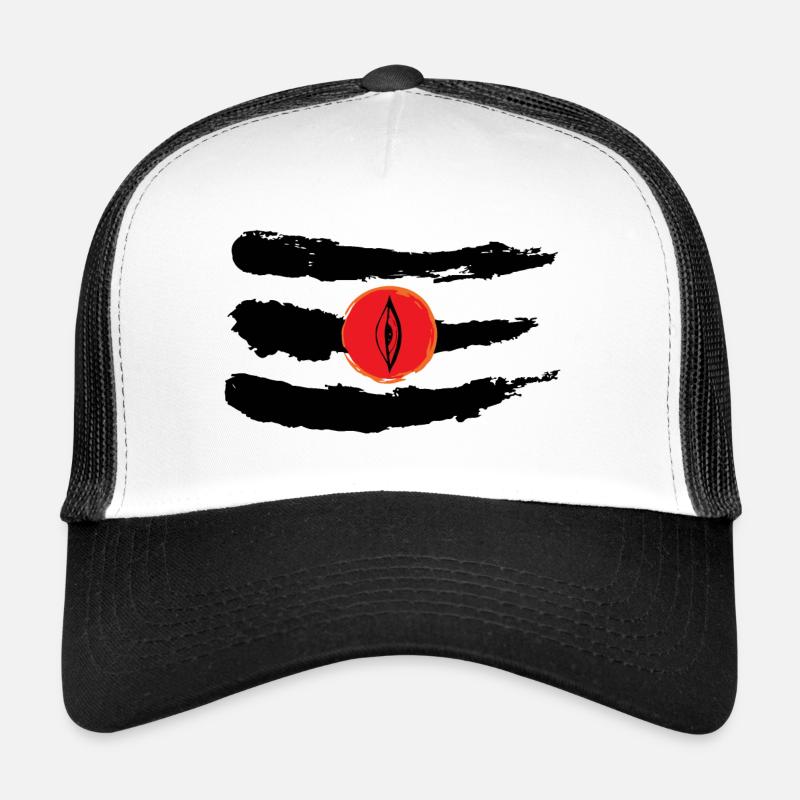 Third Eye Shiva Black Stripes Trucker Cap