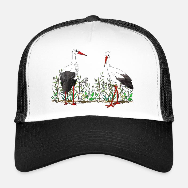 Störche - Trucker Cap - Weiß/Schwarz
