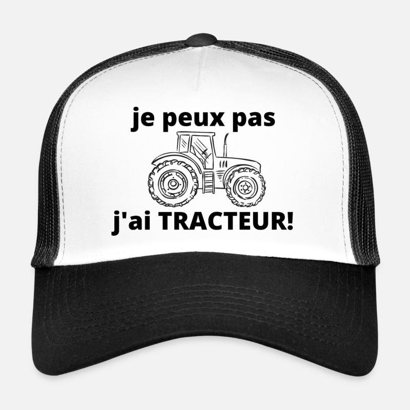 je peux pas j'ai tracteur Casquette trucker 