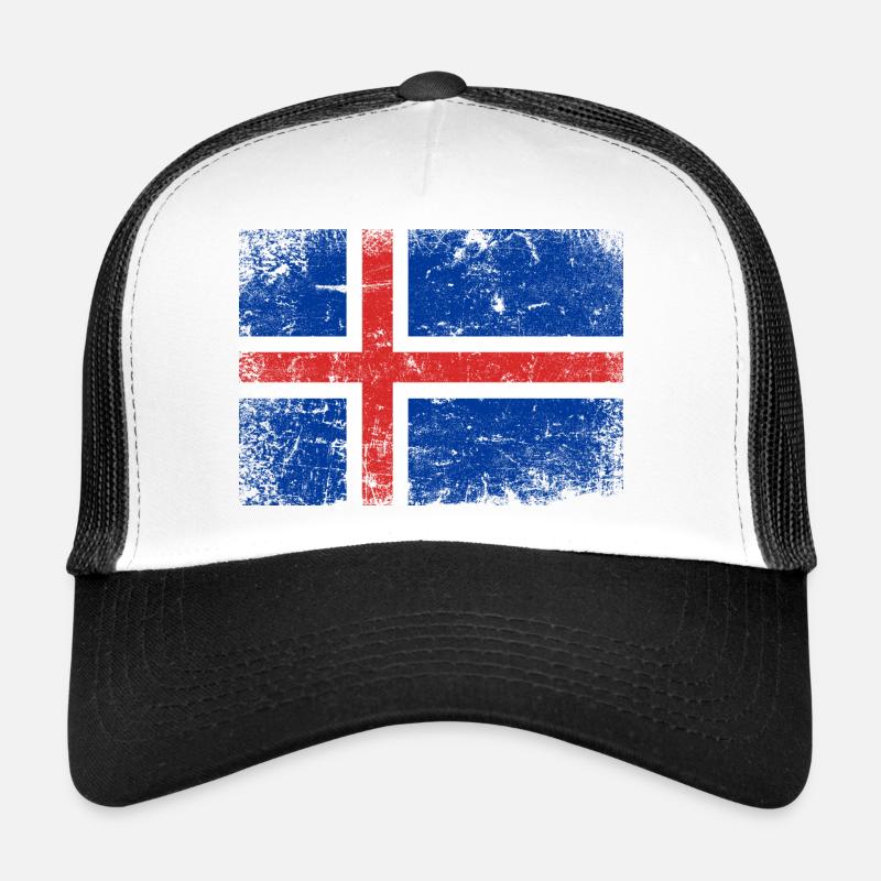 Islande Drapeau Iceland Islands Casquette trucker 