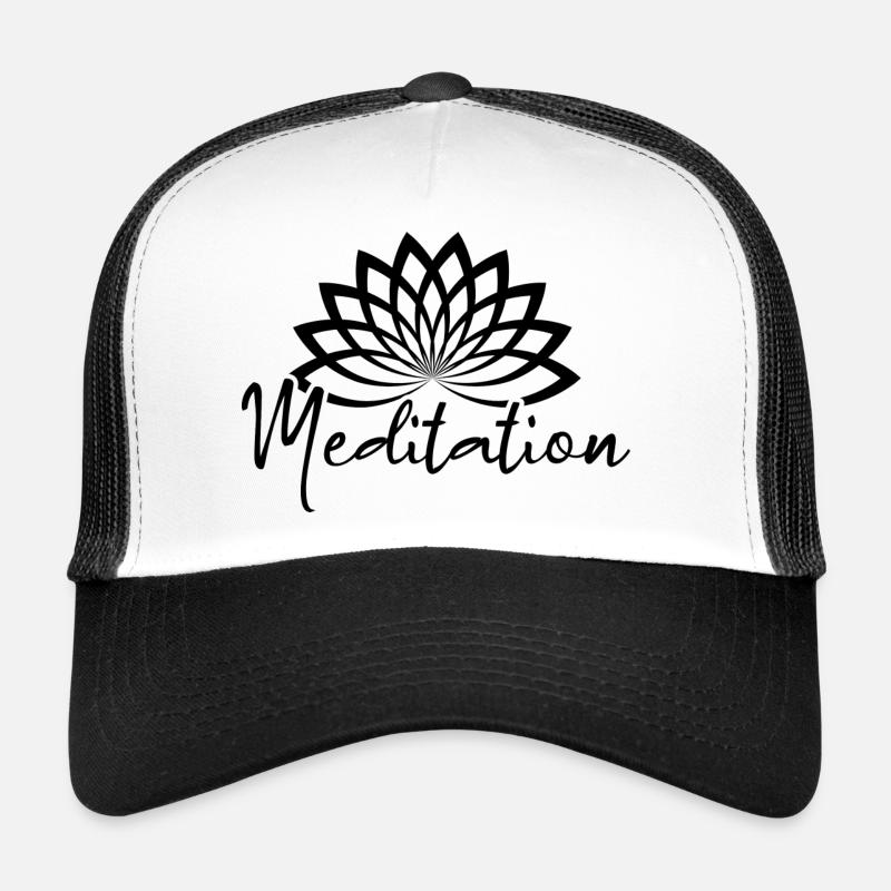 Meditation - Trucker Cap - Weiß/Schwarz