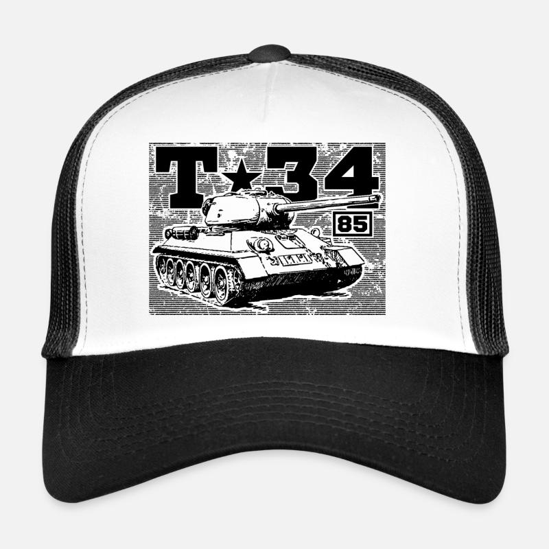 Panzer T-34 85 Silhouette Soviet Russian Trucker Cap