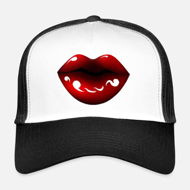 Lèvres rouges Casquette trucker 