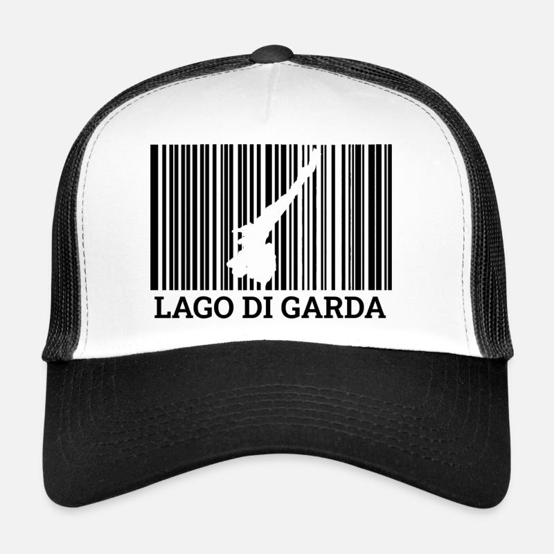 Lac de Garde Code à barres Lago Di Garda Cadeau de Vacances Casquette trucker 
