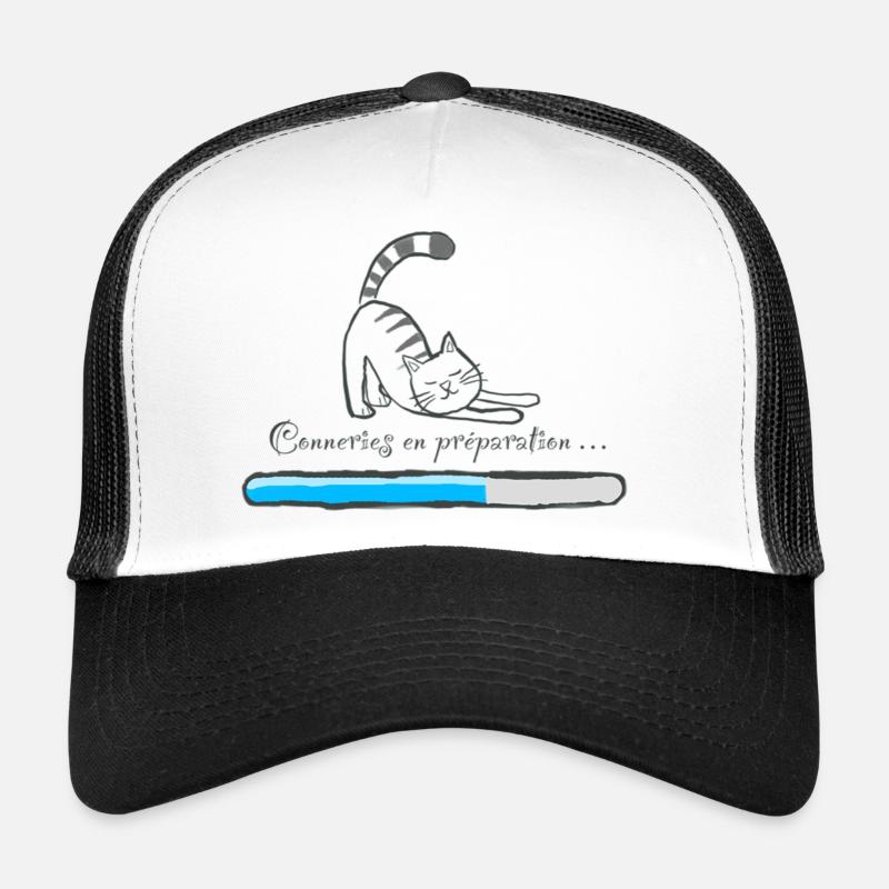 Conneries en préparation - Casquette trucker  - blanc/noir
